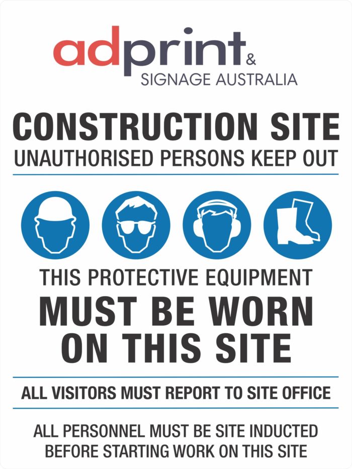 adprint and signage australia construction site signage
